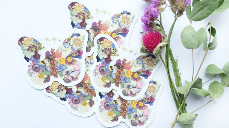 Butterfly, Pressed Flower 3" Magnet