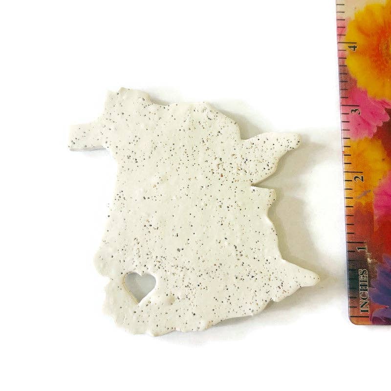 Nova Scotia Fridge Magnet Handmade from Clay & Beach Sand
