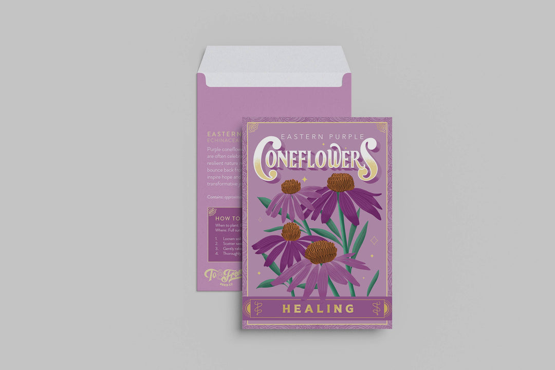 Purple Coneflowers (Healing) - Floriography Seed Packet