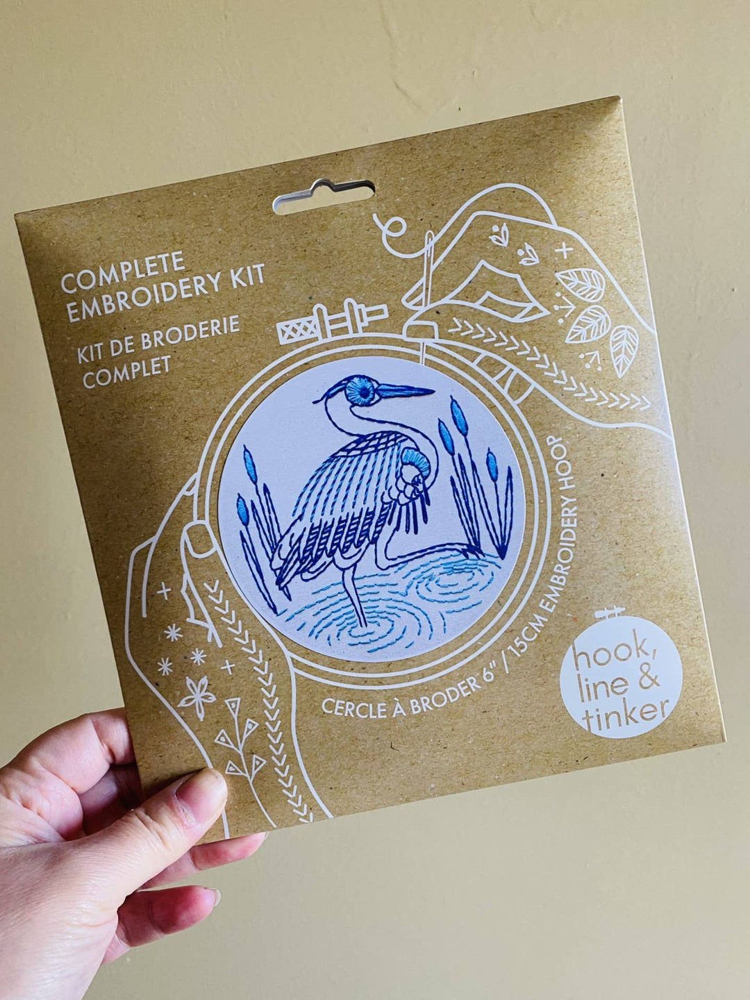 Hook, Line &amp; Tinker | Blue Heron Embroidery Kit