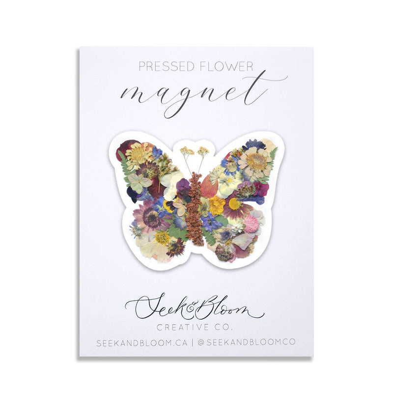 Butterfly, Pressed Flower 3" Magnet