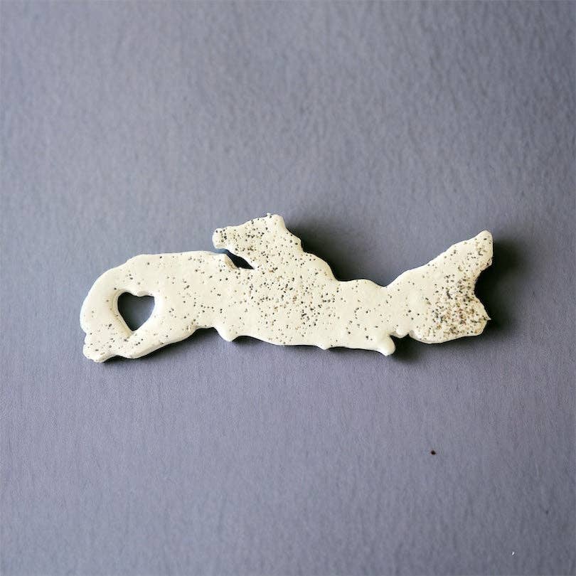 Nova Scotia Fridge Magnet Handmade from Clay &amp; Beach Sand