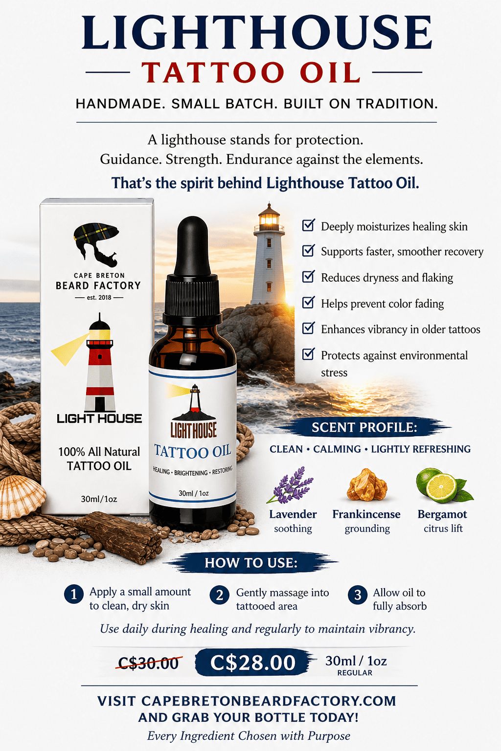 Lighthouse Tattoo Oil