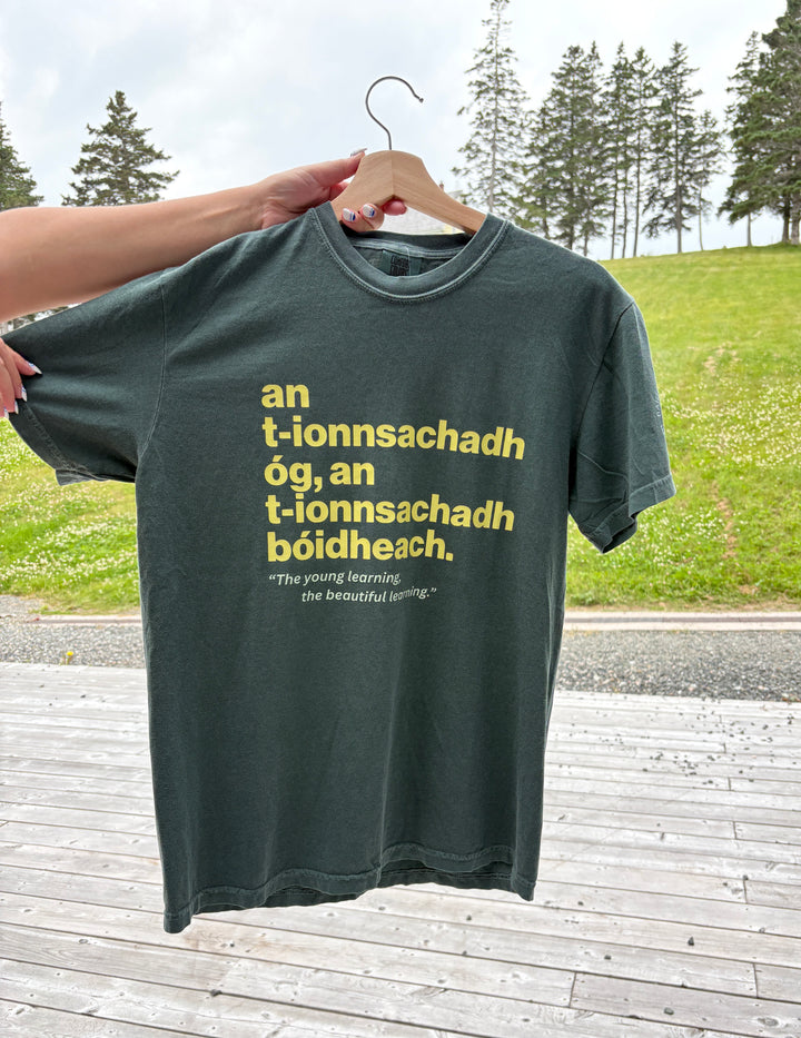 The Young Learning, the Beautiful Learning | Gaelic T-shirt
