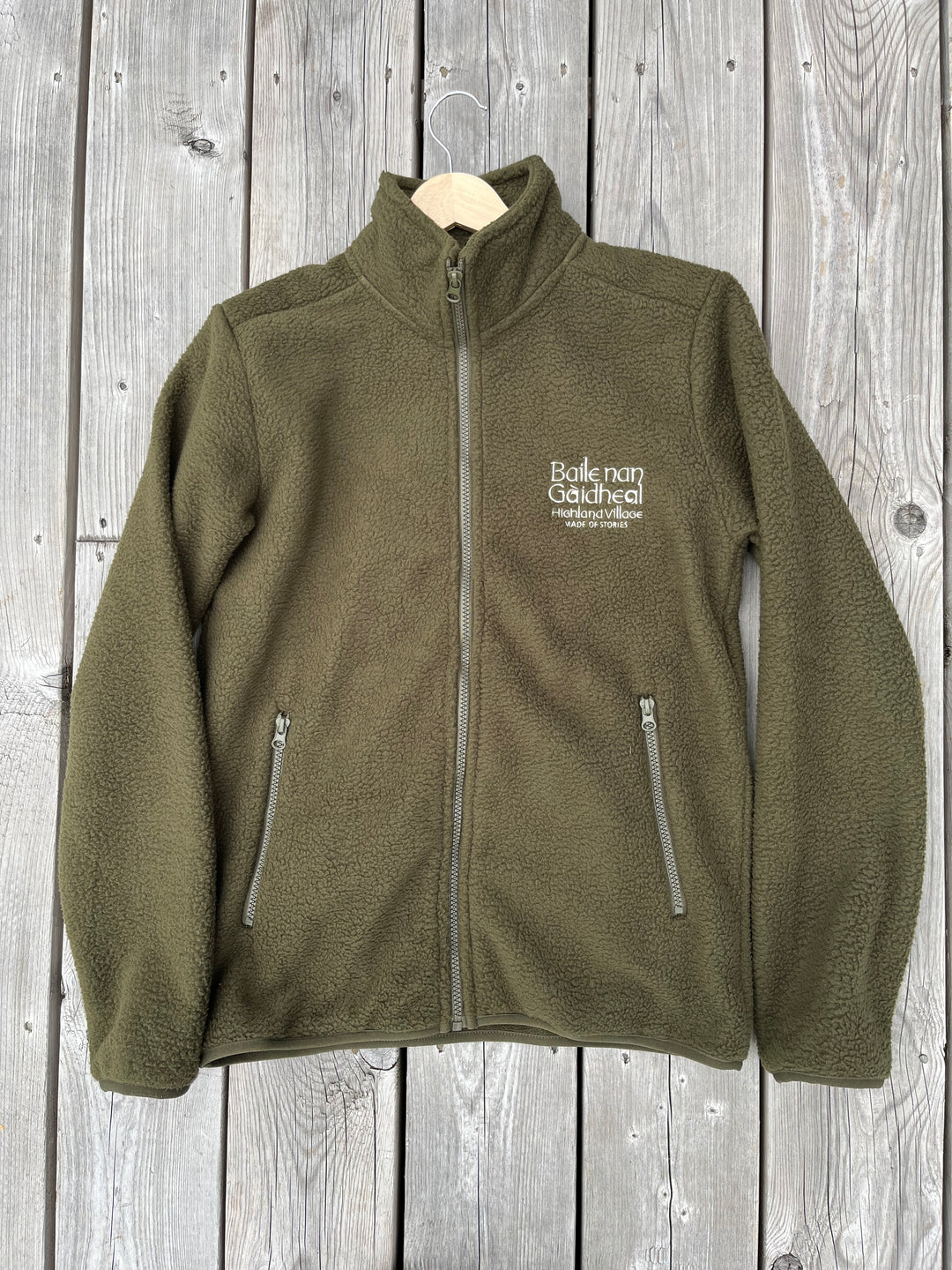Sherpa Fleece Jacket in Army Green