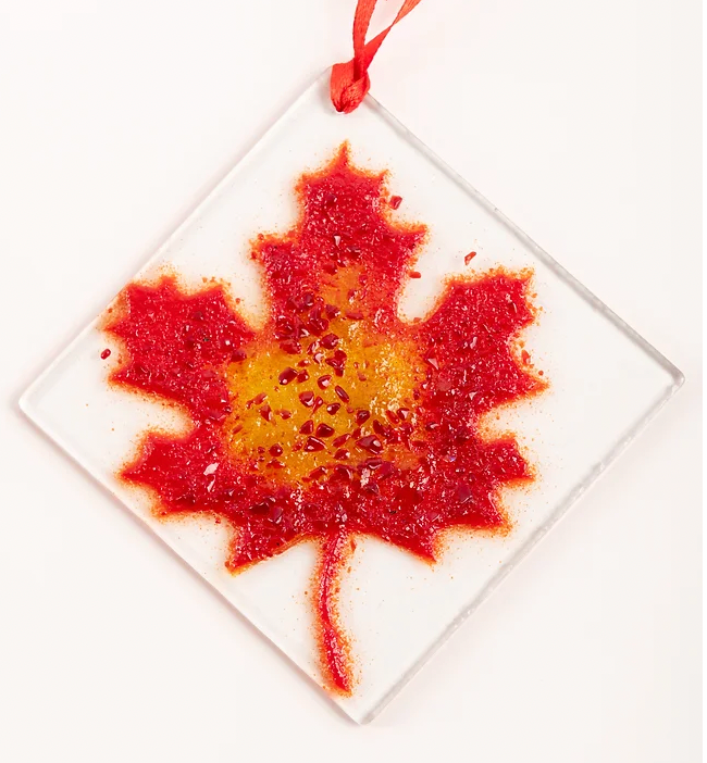 Fused Glass Maple Leaf