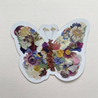 Butterfly, Pressed Flower 3" Magnet