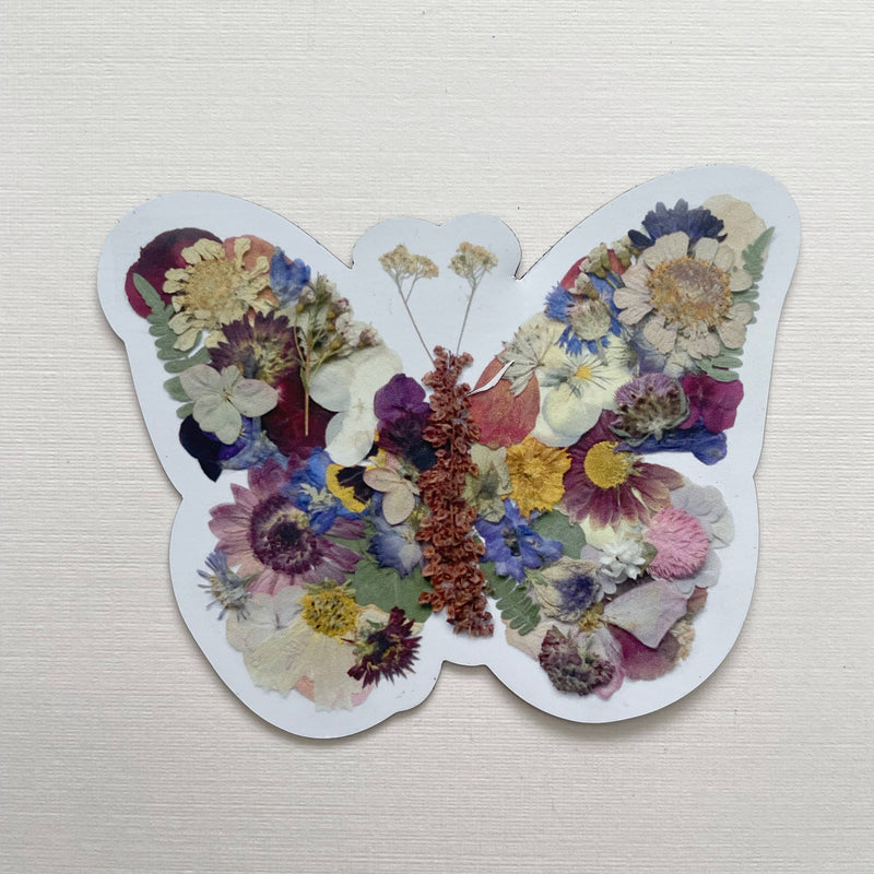 Butterfly, Pressed Flower 3" Magnet