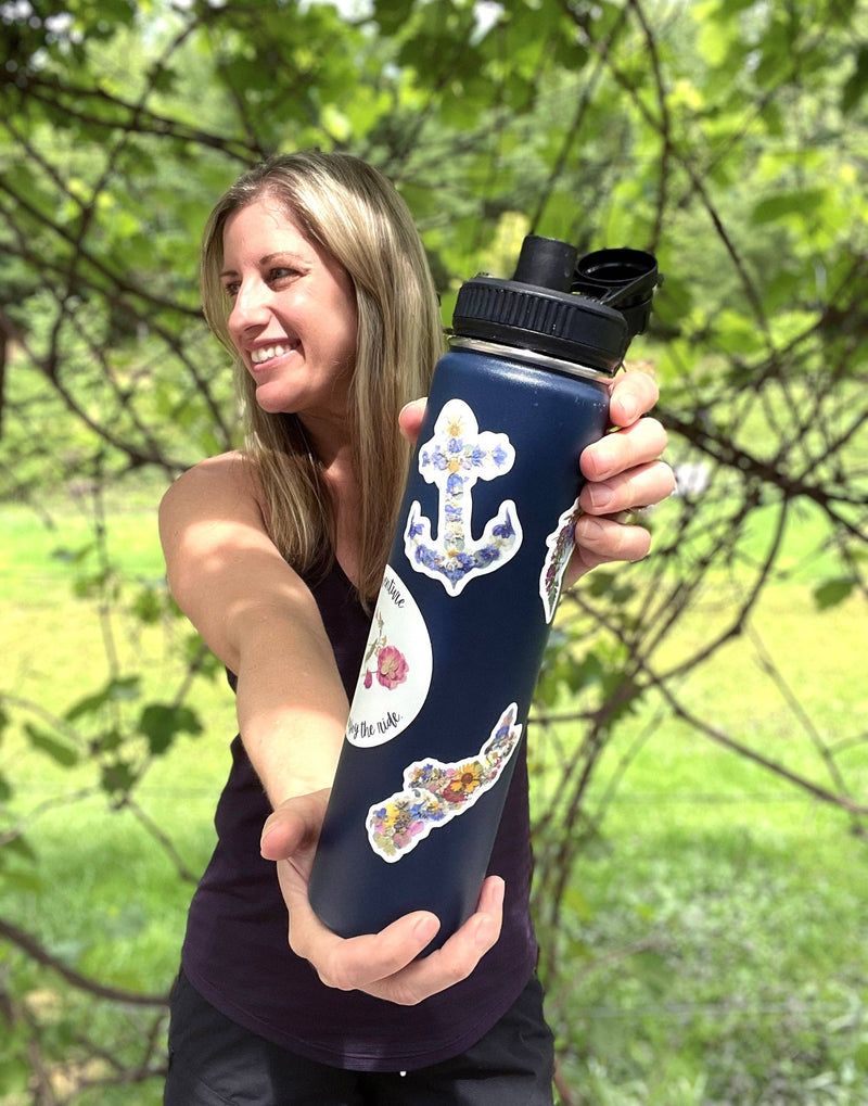 Butterfly Pressed Flowers 3" Vinyl Sticker