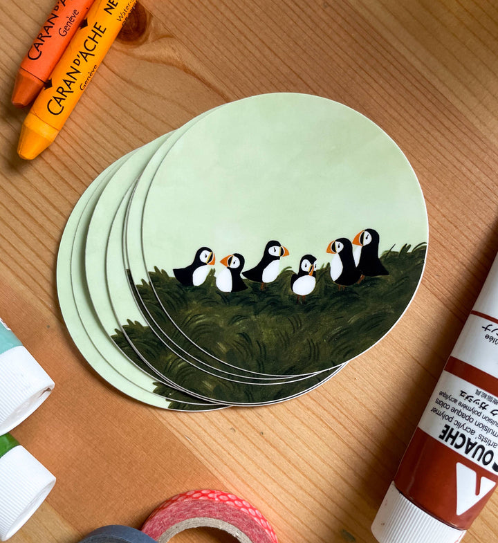 Puffins - Vinyl Sticker