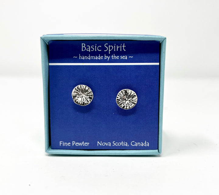 Sanddollar Pewter Stud Earrings