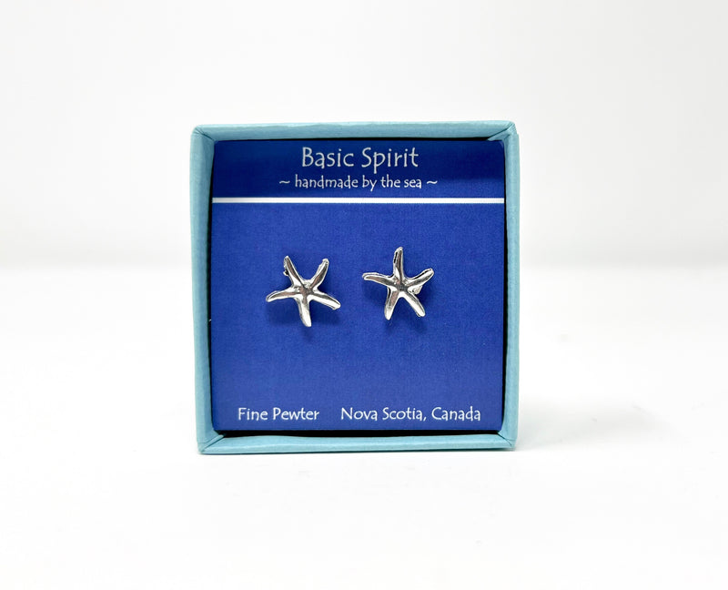Seastar Pewter Stud Earrings