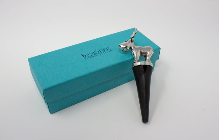 Pewter Moose Bottle Stopper
