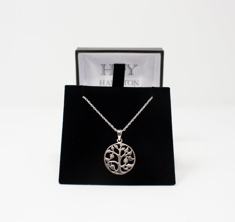 Celtic Tree of Life Silver Round Pendant 9031