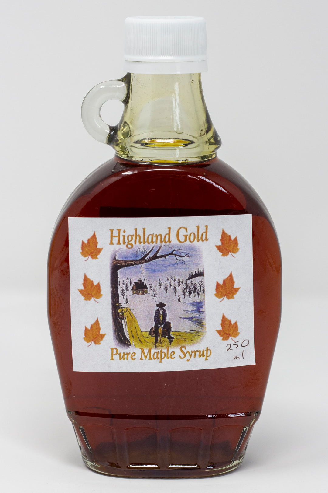 Highland Gold Maple Syrup- 250ml Glass Bottle