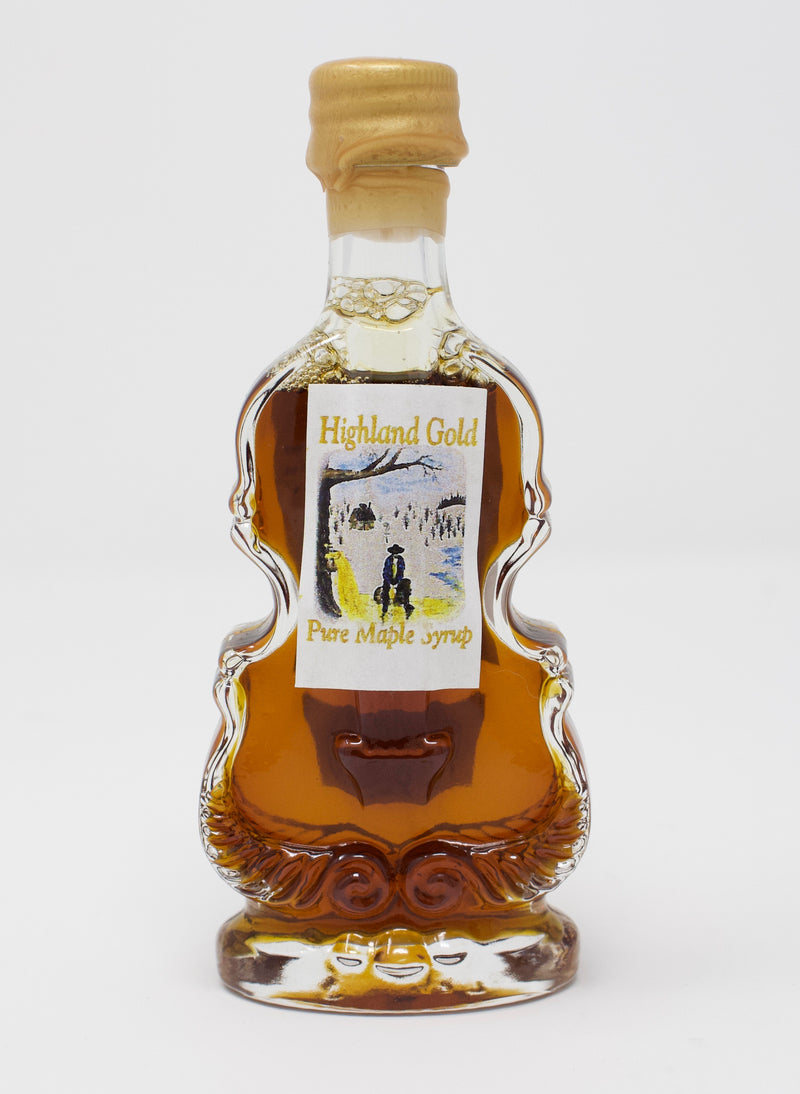 Highland Gold Maple Syrup - 40ml Fiddle Shaped Bottle