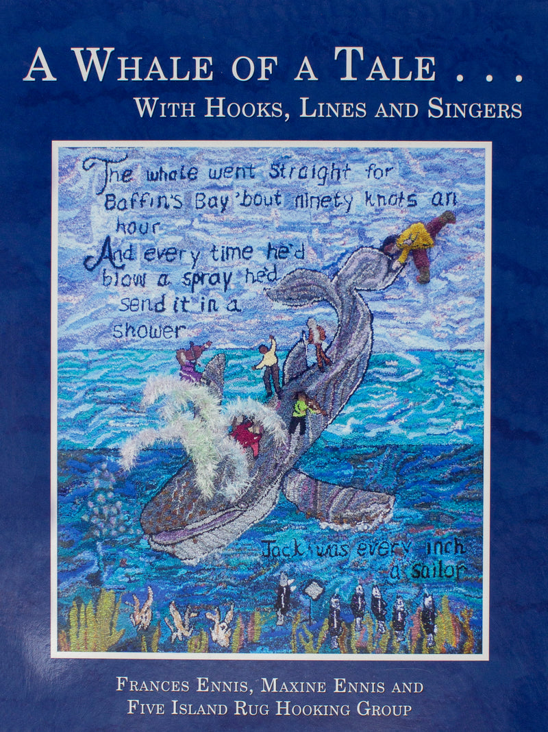 Book Cover- A Whale of a Tale...With Hooks, Lines and Singers. Illustrated image of children riding on a whales back. 