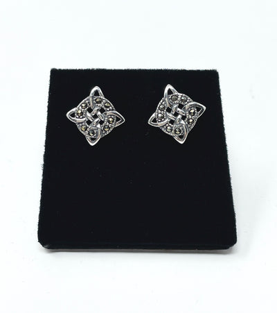 Celtic Knot Studs with Marcasite