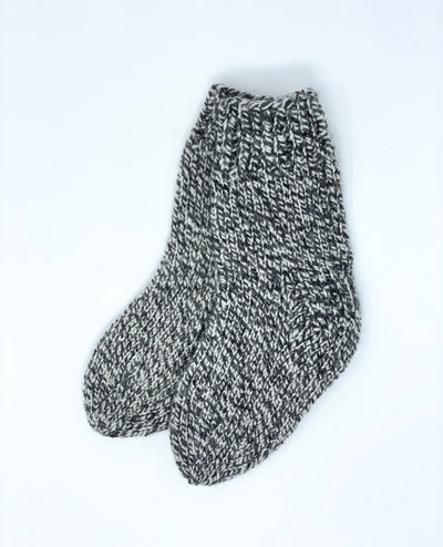 Hand Knit Children's Socks- Herringbone Colour