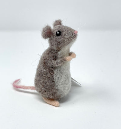 Grey Felted Mouse