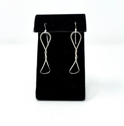 Sterling silver hand forged earrings