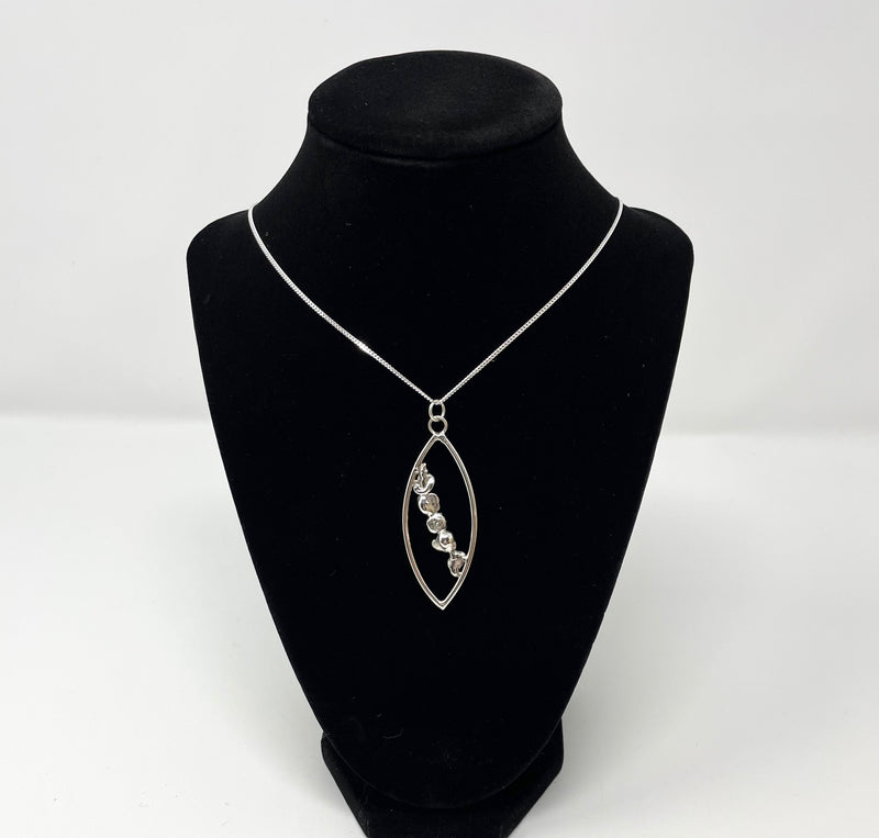 Sterling silver watercast pendant 