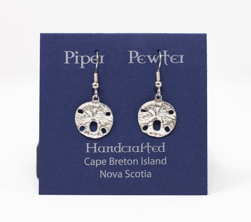 Piper Pewter Sand Dollar Earrings