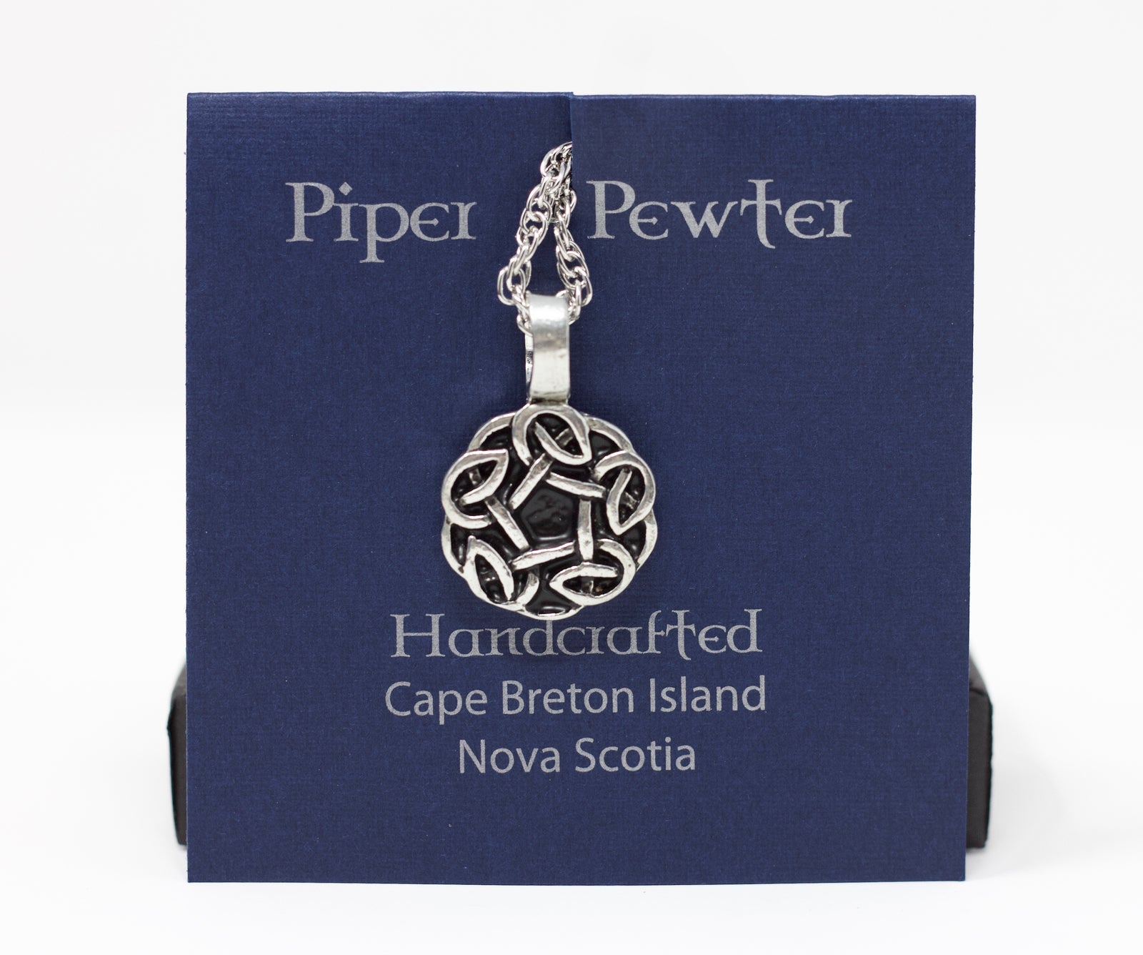 Piper Pewter Celtic Knot Loop Necklace