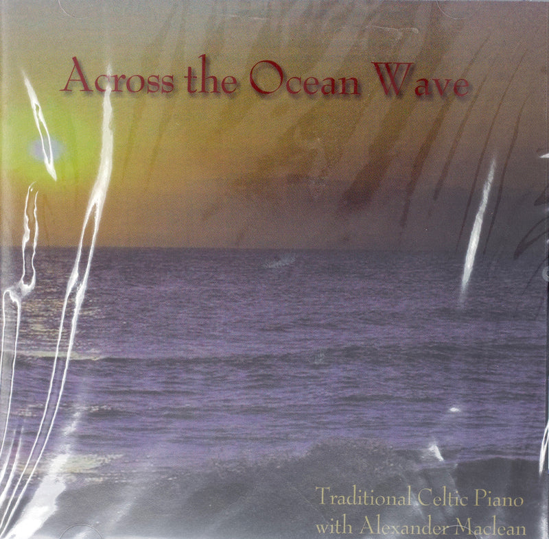 CD Cover - Across the Ocean Wave. Photo of the ocean with sunset. 