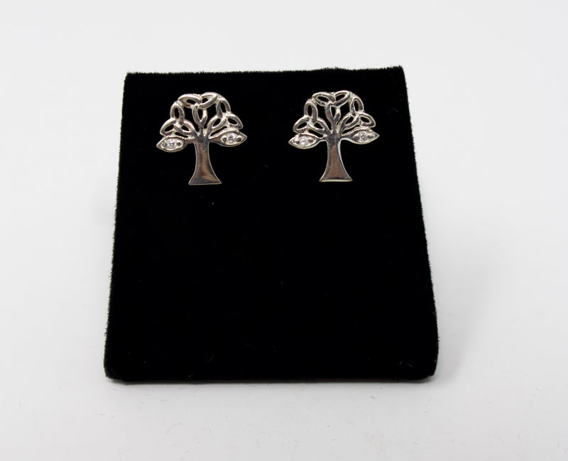 Celtic Tree of Life Silver Stud Earrings 9380