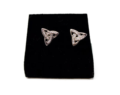 Celtic Trinity Knot Silver Stud Earrings 9151