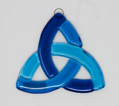 Glass Triskle- Blue