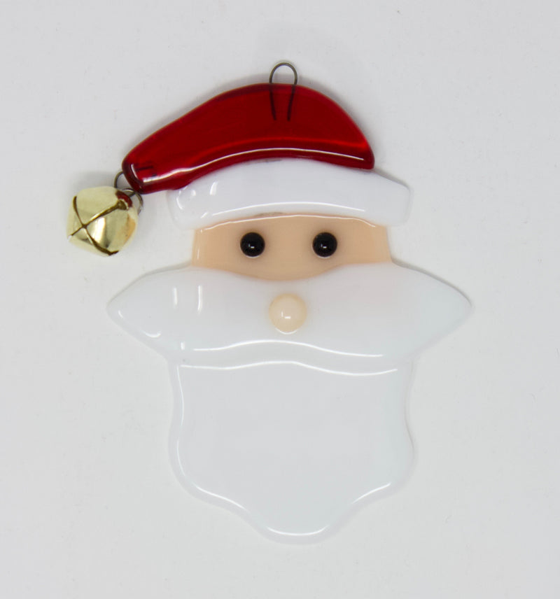 Glass Christmas Ornament- Santa
